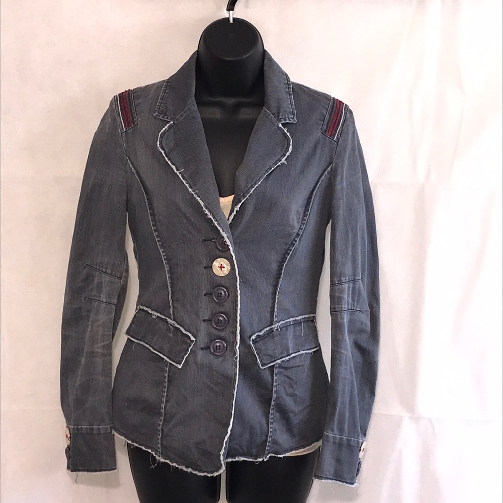 Beaubois Raw Edge Blazer Jacket Size S